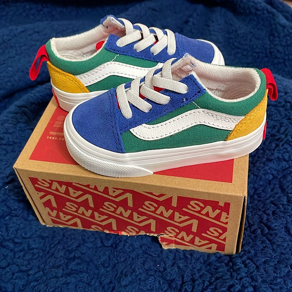 Toddler Vans Yacht Club Blue/Green shoe size 4.5